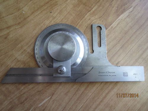 OLD BROWN AND SHARPE BEVEL PROTRACTOR 496