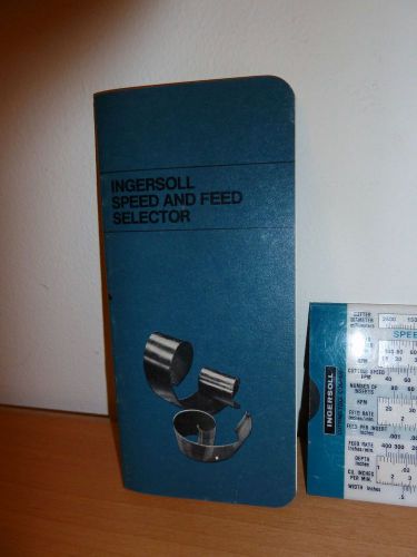 Vintage Ingersoll Speed and Feed Selector for Milling w/booklet