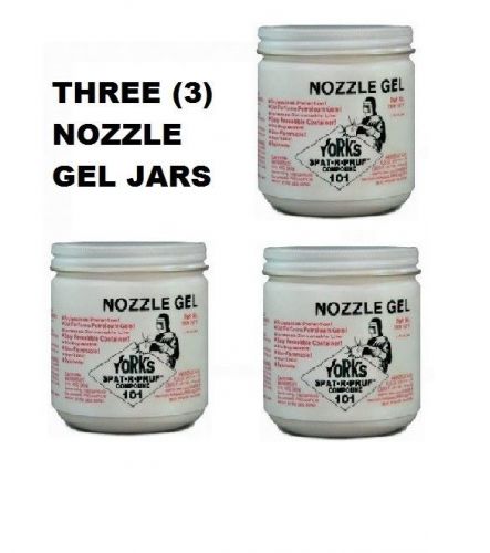 Three (3) jars 16 ounces nozzle welding gel spat-r-pruf® compound 101 new! for sale