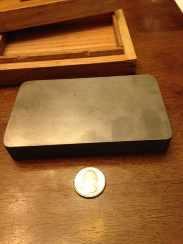 Vintage Taft-Peirce machinist steel block Lap inspection plate? with box