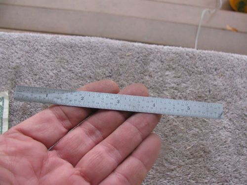 Starrett 305R 6&#034; satin rule scale 10ths 100rds 32nds 64ths tool