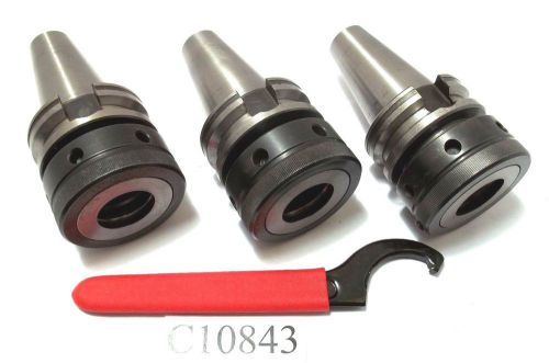 3 PC SET BT40 TG100 COLLET CHUCK WILL BE LISTING MORE BT 40 TG 100 LOT C10843