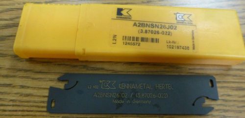 Kennametal 1191157 A2BNSN26J03 A2 Indexable Cut Off Blade Double End