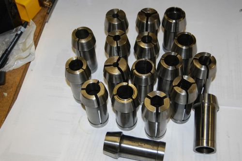 Lot of 18 F M C O No 3 Hardinge Push Pull Collets Assorted Sizes