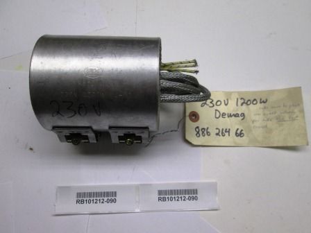 Demag heater band erge 88626466 230 vac 1200 watt 4.5&#034; w x 3&#034; id new old stock for sale