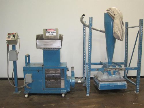 10&#034; x 16&#034; conair wortex granulator, model jc10, 10 hp with blower and cyclone for sale