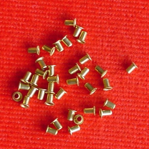 &gt; 100x Copper Alloy Brass Eyelet 1.7x3mm for Soldering Connection-Fe