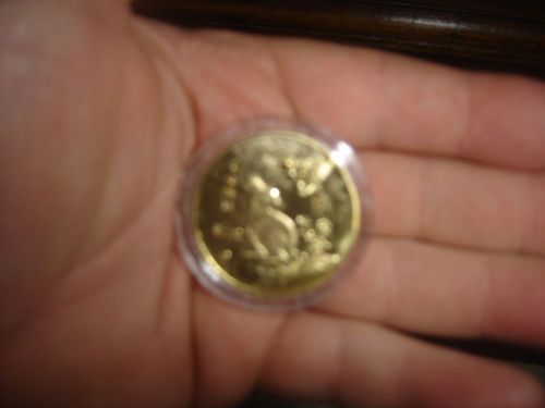 1/3oz ROY OUNCE COIN Mint Clad W/ REAL Pure 999 Fine Solid 24k GOLD
