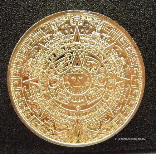 GOLD COIN 1 OZ MEXICAN AZTEC 100 MILLS .999 24K 1 OUNCE FINE BULLION INGOT
