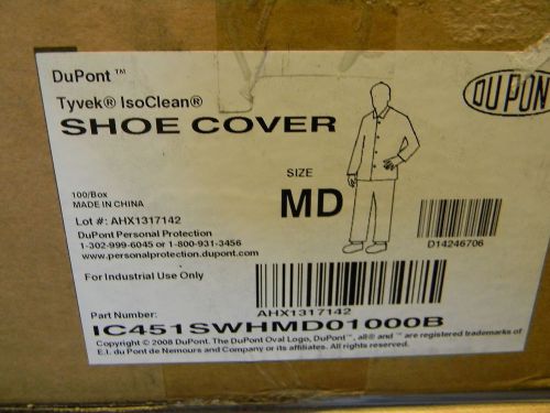 100 new dupont tevek iso clean shoe boot covers size medium md ic451swhmd01000b for sale