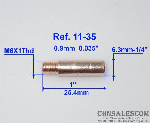 10 pcs tweco mini#1 &amp; lincoln magnum 100l welding gun contact tips 11-35  0.035&#034; for sale