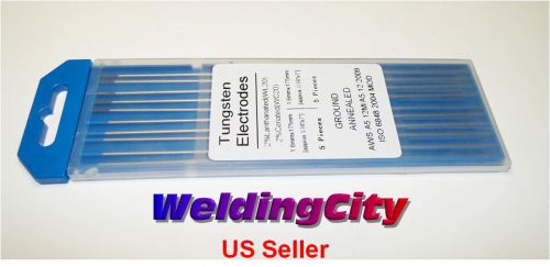 5 ceriated (grey) &amp; 5 lanthanated (blue) 1/16x7 tig tungsten rods (u.s. seller) for sale