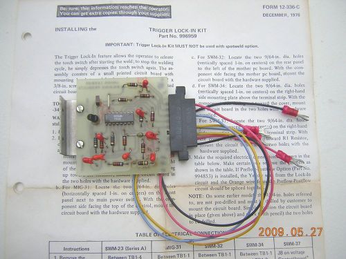 Esab L-Tec trigger lock-in circuit board Kit 996959 for welder feeder