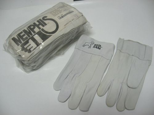Red ram goatskin gloves 2&#034; cuff 12/order sz 8 -tig welding/driving/gardening for sale