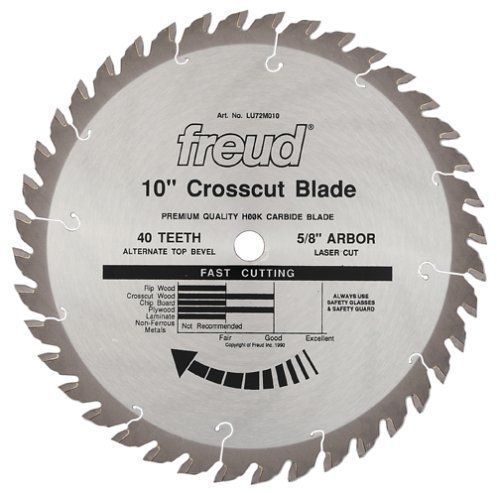 10 Tooth Atb Thick Stock General Purpose Miter Saw Blade With 5/8 Lu72m010
