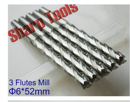 1pcs three flute cnc router bits endmill milling cutter 6mm 52mm for sale
