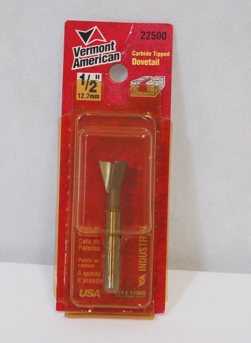 Vermont American 22500 Carbide Tipped Dovetail One Half Inch Router Bit