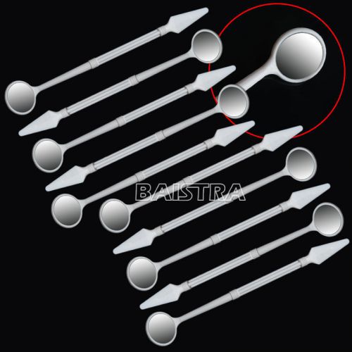 10 Pcs Dental Disposable/Single use White Anti-fog Plastic Mouth Mirror