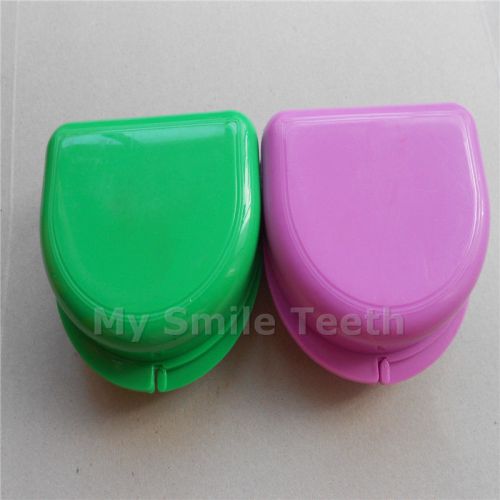 2 x Dental Teeth Braces BOX Tooth Retainer CASE Half dentures HOLDER