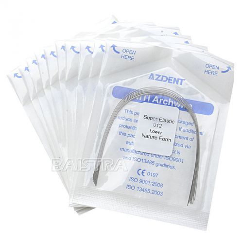 10x dental orthodontic super elastic round arch wire niti nature form all size for sale