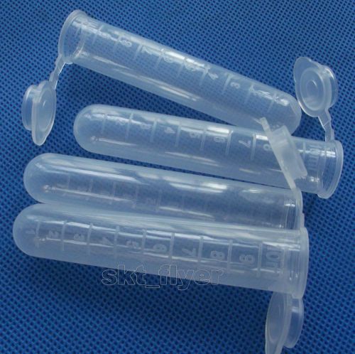 20pcs 10ml cylinder bottom micro centrifuge tubes w caps clear for sale