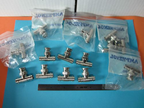 LOT 14 PCS BNC RF MICROWAVE CONNECTORS T BNC AS IS  BIN#B8-10