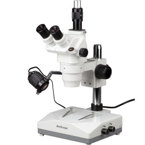 6.7x-45x ultimate trinocular zoom microscope with two lights for sale