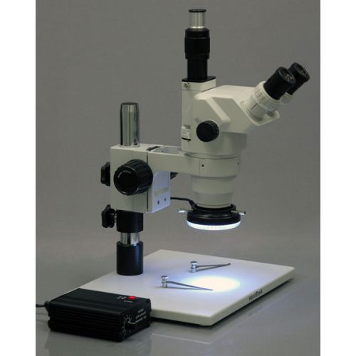 2x-45x zoom microscope with 60-led metal ring light for sale