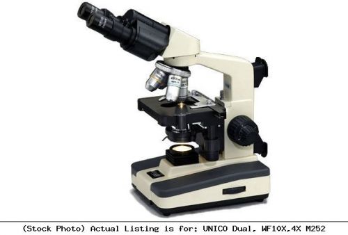 Unico dual, wf10x,4x m252 microscope for sale