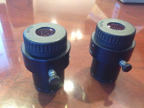 Two Wild Heerbrugg 10x/21 Microscope Eyepieces one pair