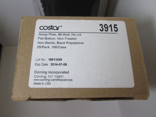 Corning Costar 96-well microplates, #3915, polystyrene, black (Pk of 25)