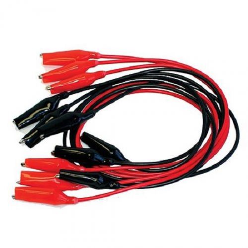 Alligator Clips Six 24 Inch Leads (3 Red/3 Black)