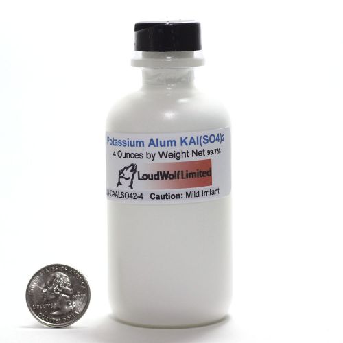 Potassium alum  ultra-pure (99.7%)  fine crystals  4 oz  ships fast from usa for sale