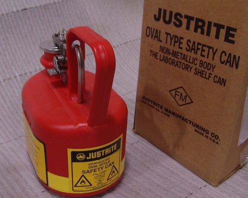 Justrite safety can 14065 ,  1/2  gallon non-metallic