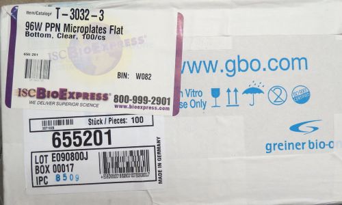 Greiner Bio-One 96 Well PP Microplates Clear # 655201 Case/100