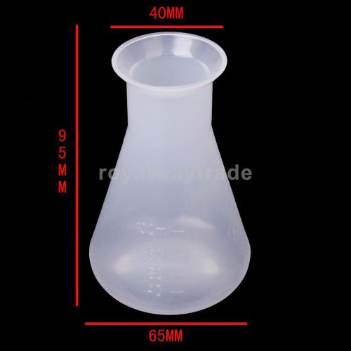 Plastic chemical conical flask container bottle for laboratory test -100ml for sale