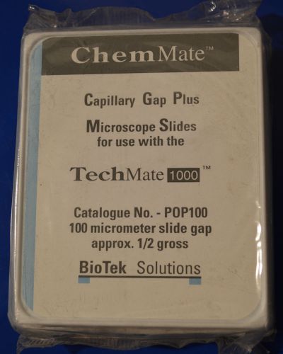 ChemMate Capillary Gap Plus Microscope Slides for TechMate1000 100um 1/2gross