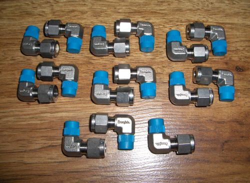 (15) NEW Swagelok Stainless Steel Male Elbow Tube Fittings SS-400-2-2