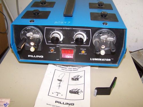 Pilling 52-1201 Luminator Fiberoptic Endoscope Dual Head Light Source