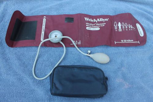 Welch allyn durashock sphygmomanometer ce 0297 lg adult 12 blood pressure  cuff for sale