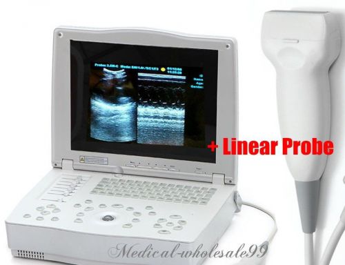 CE% Laptop Ultrasound Scanner High frequency + 7.5 MHz Linear Probe FREE 3D