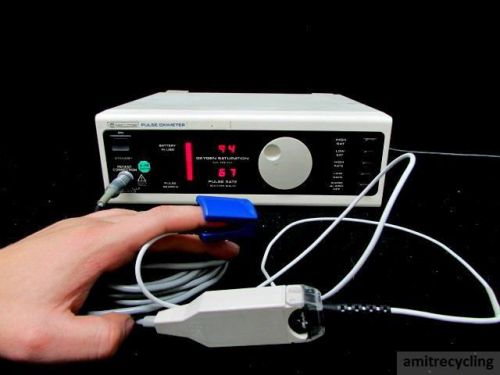 Nellcor N-1000 N1000 SpO2 Patient Monitor w/Nonin 8000AA Finger Sensor Cable !$