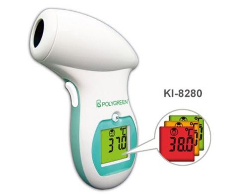 Compact Handheld Polygreen Non Contact Infrared Forehead Thermometer