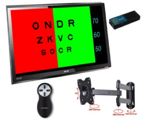 LCD Clear Chart, 19&#039; Monitor, remote, mount, software included.