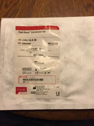 Cook Medical Ref. G04499 Brand New In Package Peel Away Introducer Set