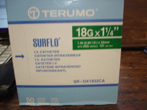 NIP 50 TERUMO 18G x 1 1/4&#034; SURFLO I.V.CATHETER SR*OX1832CA