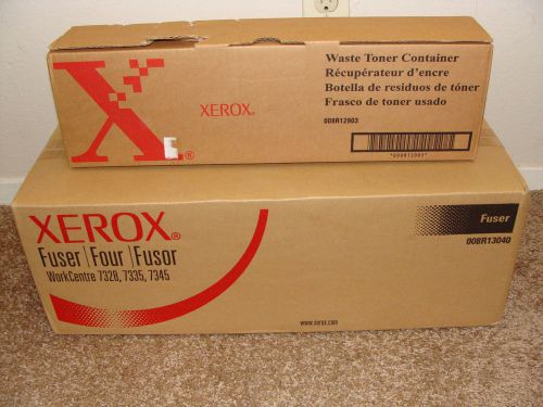 New Genuine Xerox 008R13040 Fuser &amp; 008R12903 Waste Container