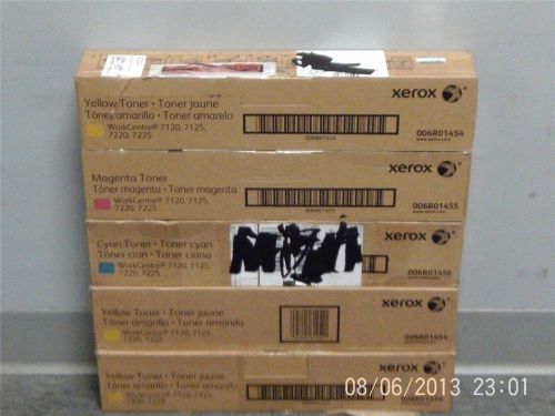 New Genuine Xerox Toner Cartridges 1C 1M 3Y for WorkCentre 7120/7125/7220/7225