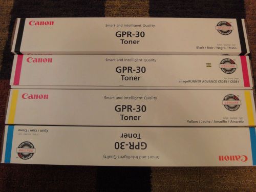 Genuine OEM Canon GPR-30 Toner Full Set, CMYK Sealed  imageRUNNER c5045, c5051