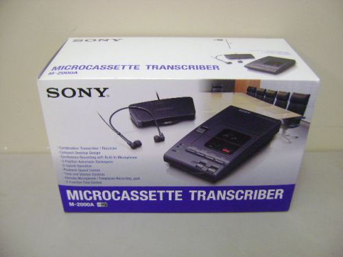 SONY M-2000A MICROCASSETTE DICTATION TRANSCRIBER IN BOX